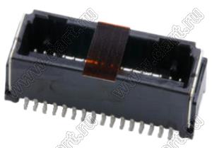 MOLEX Micro-Lock1.25™ 5054333251 вилка двухрядная прямая для SMD монтажа с пленкой каптон, цвет черный; 32-конт.