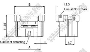 PIDRP-12V-S корпус розетки на кабель; шаг 2,00мм; 12-конт.; стеклонаполненный полибутилентерефталат (PBT); цвет натуральный