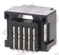 MOLEX Micro-Lock1.25™ 5054481091 вилка двухрядная угловая для SMD монтажа, цвет черный; 10-конт.