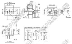 R-301SN(B37) разъем IEC 60320 (C14) сетевого питания; 15 A / 10 A; 250 B