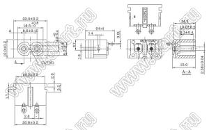 R-201A90(B09) разъем IEC 60320 (C8) сетевого питания; 250 B; 2,5 A