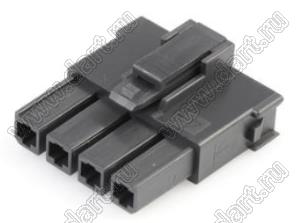 MOLEX Mega-Fit™ 2004561214 корпус однорядной розетки на кабель, цвет черный; 4-конт.