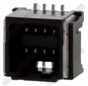 MOLEX Micro-Lock1.25™ 5054330861 вилка двухрядная прямая для SMD монтажа, цвет черный; 8-конт.