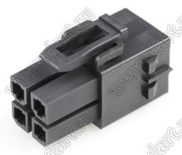 MOLEX Mega-Fit™ 1716920204 корпус двухрядной розетки на кабель, цвет черный; 4-конт.