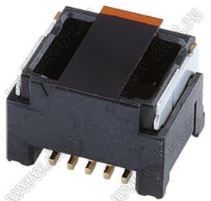 MOLEX Micro-Lock1.25™ 5054331051 вилка двухрядная прямая для SMD монтажа с пленкой каптон, цвет черный; 10-конт.