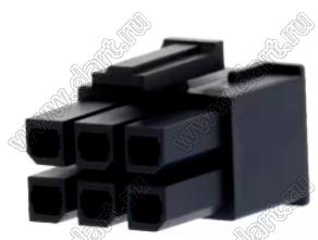 MOLEX Mega-Fit™ 1716920106 корпус двухрядной розетки на кабель, цвет черный; 6-конт.