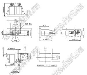 R-201SN(B01) разъем IEC 60320 (C8) сетевого питания; 250 B; 2,5 A