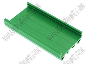 UM50-122 профилированный корпус на стандартный электрический DIN-рельс; L=122мм; пластик; зеленый