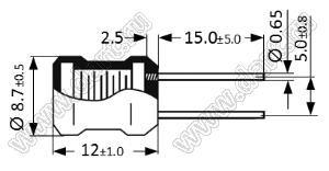 RLB0914-271KL дроссель с аксиальными выводами; L=270,0±10%мкГн (при 1 кГц); I max=0,65А