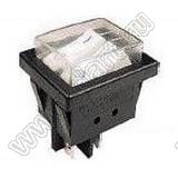RL2-521-P-30-WT/BK-P2 переключатель клавишный двойной; ON-OFF; 4P; DPST; 16A 250VAC; белый; черный; маркировка O I / O I