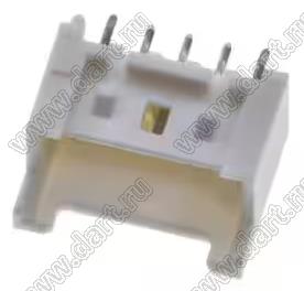 MOLEX Mini-SPOX™ 533750530 вилка однорядная для монтажа в отверстия, цвет натуральный; 5-конт.