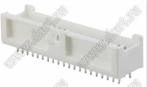 MOLEX MicroClasp™ 559174030 вилка двухрядная прямая без направляющих на плату, цвет натуральный; 40-конт.