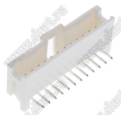 MOLEX MicroClasp™ 559351230 вилка однорядная угловая без направляющих на плату, цвет натуральный; 12-конт.