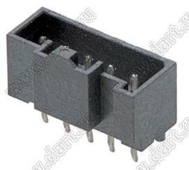 MOLEX L1NK2.50™ 2078430005 вилка однорядная прямая P=3.5мм для выводного монтажа, цвет черный; 5-конт.