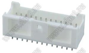 MOLEX MicroClasp™ 559172630 вилка двухрядная прямая без направляющих на плату, цвет натуральный; 26-конт.