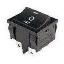 RL3-223-G-6-BK/BK-P5 переключатель клавишный; ON-OFF-ON; 6P; DPDT; 6A 250VAC; черный; черный; маркировка I O II
