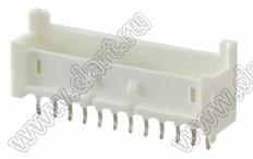 MOLEX Mini-Lock™ 533751230 вилка однорядная для монтажа в отверстия, цвет натуральный; 12-конт.