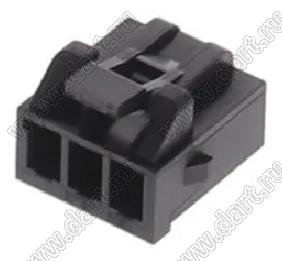 MOLEX L1NK2.50™ 2078410003 корпус однорядной розетки на кабель, цвет черный; 3-конт.