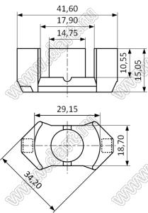 RM14-OGP44 сердечник ферритовый; μ=7100