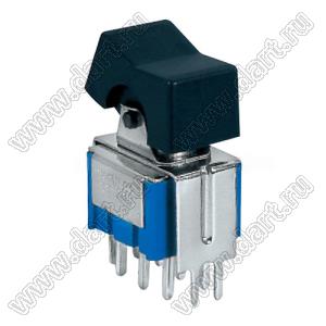 RLS-212-A2T переключатель клавишный; ON-(ON); DPDT; 6P