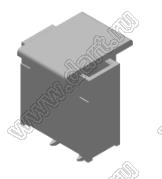 MOLEX Milli-Grid™ 1510621402 вилка SMD однорядная вертикальная с монтажной крышкой, цвет черный; 2-конт.