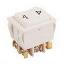 RL2-323-C-61-WT/WT-P20 переключатель клавишный; ON-OFF-ON; 6P; DPDT; 16A 250VAC; белый; белый; маркировка < >