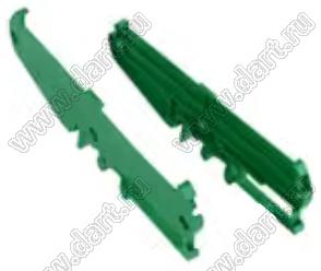 UM100-RL торцевые крышки профилированного корпуса на стандартный электрический DIN-рельс; пластик; зеленый