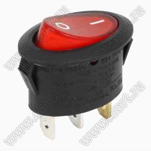 RL3-611/N-G-2-RE/BK-P5 переключатель клавишный; ON-OFF; 3P; SPST; 6A 250VAC; красный; черный; маркировка O I; с подсветкой