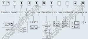 KY8 переключатель клавишный; 15A 250VAC / 20A 250VAC / 10A 28/48VDC T85/55