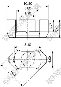 RM4A-OGP95 сердечник ферритовый; μ=1250