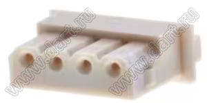 MOLEX Mini-SPOX™ 50375043 корпус однорядной розетки на кабель, цвет натуральный; 4-конт.