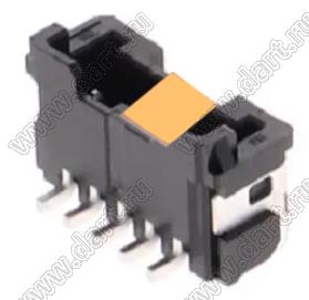 MOLEX Micro-Lock2.0™ 5055750581 вилка однорядная прямая для SMD монтажа с срышкой для автоматического монтажа, цвет черный; 5-конт.