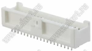 MOLEX MicroClasp™ 559173830 вилка двухрядная прямая без направляющих на плату, цвет натуральный; 38-конт.