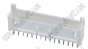 MOLEX Mini-Lock™ 533751510 вилка однорядная для монтажа в отверстия, цвет натуральный; 15-конт.