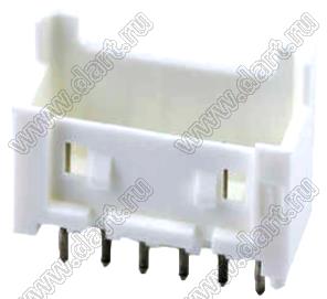 MOLEX Mini-SPOX™ 533750630 вилка однорядная для монтажа в отверстия, цвет натуральный; 6-конт.