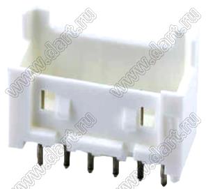 MOLEX Mini-SPOX™ 533750610 вилка однорядная для монтажа в отверстия, цвет натуральный; 6-конт.