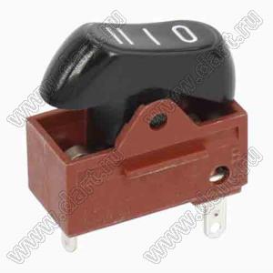 RL8-1-F-168-BK/BR-P45-B переключатель клавишный; 10A 250VAC, 16A 250VAC; черный; коричневый; маркировка O I II