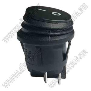 RL3-5(X)P-21-H-2-BK/BK-P4 переключатель клавишный; ON-OFF; 4P; DPST; 12A 250VAC; черный; черный; маркировка O I