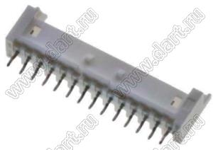 MOLEX Mini-Lock™ 533751430 вилка однорядная для монтажа в отверстия, цвет натуральный; 14-конт.
