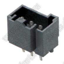 MOLEX L1NK2.50™ 2078430003 вилка однорядная прямая P=3.5мм для выводного монтажа, цвет черный; 3-конт.