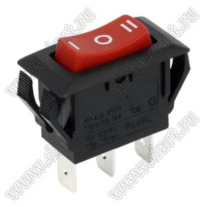 RL1-513-C-6-RE/BK-P20-S переключатель клавишный; ON-OFF-ON; 3P; SPDT; 16A 250VAC; красный; черный; маркировка I O II