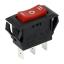 RL1-513-C-6-RE/BK-P20-S переключатель клавишный; ON-OFF-ON; 3P; SPDT; 16A 250VAC; красный; черный; маркировка I O II