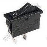 RL1-3(W)11-C-2-BK/BK-P2 переключатель клавишный; ON-OFF; 2P; SPST; 16A 250VAC; черный; черный; маркировка O I