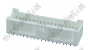 MOLEX MicroClasp™ 559173630 вилка двухрядная прямая без направляющих на плату, цвет натуральный; 36-конт.