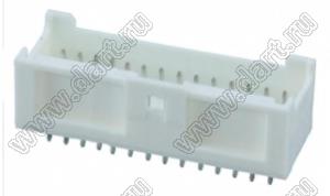 MOLEX MicroClasp™ 559172830 вилка двухрядная прямая без направляющих на плату, цвет натуральный; 28-конт.