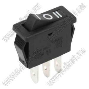 RL3-10(S)-13-G-6-BK/BK-P5 переключатель клавишный; ON-OFF-ON; 3P; 6A 250VAC; черный; черный; маркировка I O II