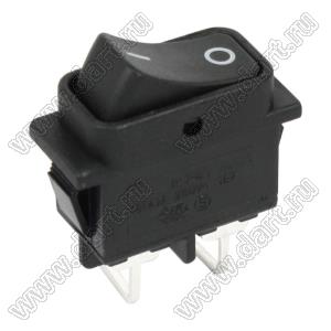 RL1-821-C-2-BK/BK-P21 переключатель клавишный; ON-OFF; 4P; DPST; 16A 250VAC; черный; черный; маркировка O I