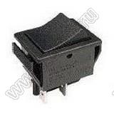 RL2-121-C-0-BK/BK-P2 переключатель клавишный; ON-OFF; 4P; DPST; 16A 250VAC; черный; черный
