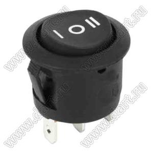 RL3-513-G-6-BK/BK-P5 переключатель клавишный; ON-OFF; 2P; SPST; 6A 250VAC; черный; черный; маркировка I O II