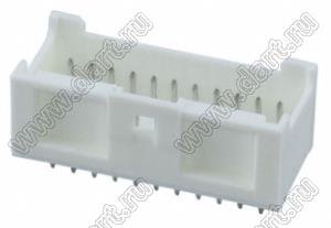 MOLEX MicroClasp™ 559172230 вилка двухрядная прямая без направляющих на плату, цвет натуральный; 22-конт.